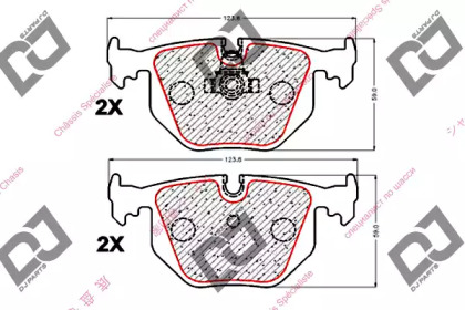 Комплект тормозных колодок DJ PARTS BP1886